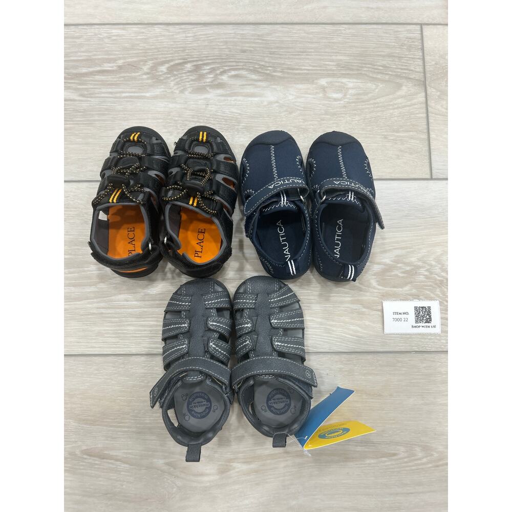 Adorable 3-pair bundle of toddler boys’ shoes